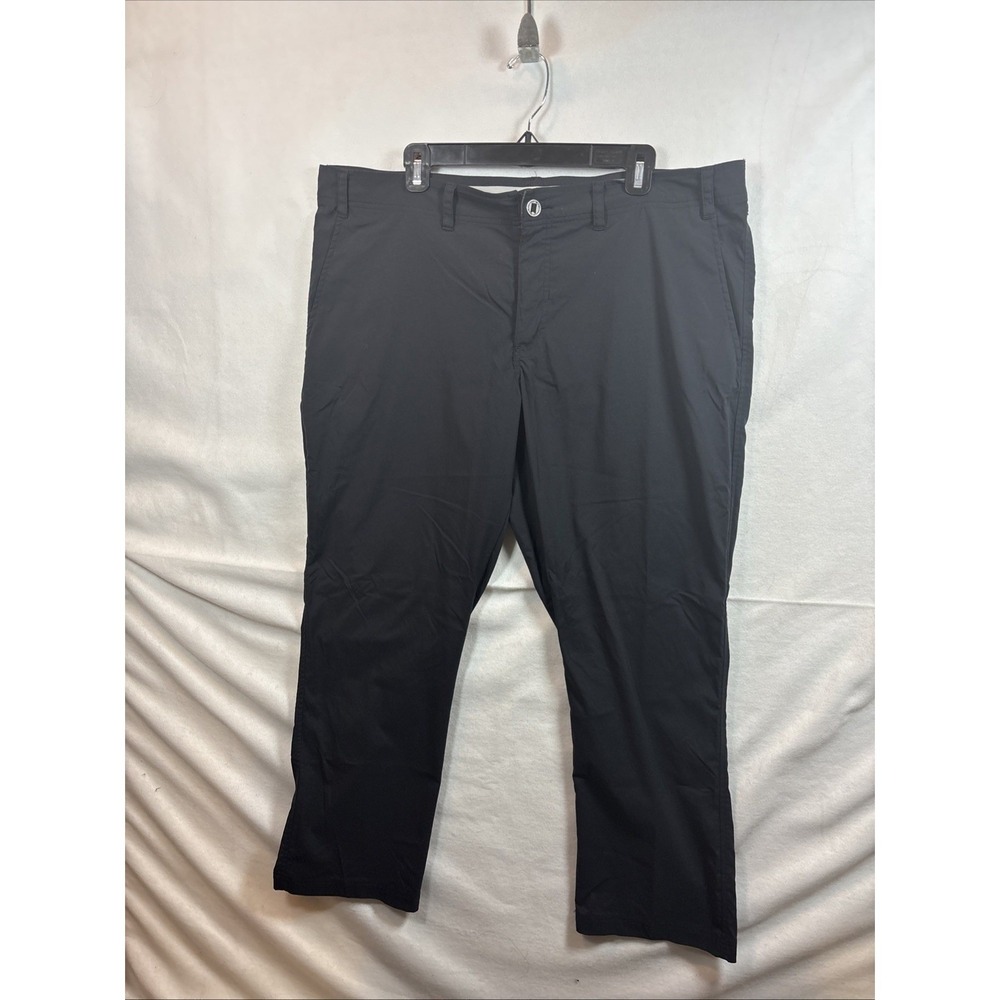 Exofficio Mens Black Flat Front Chino Straight Leg Casual Dress Pants Size 40x30